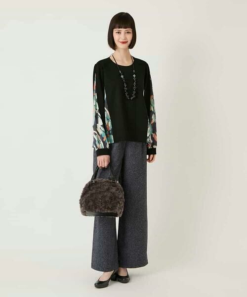 HIROKO BIS GRANDE / ヒロコビス グランデ カットソー | 【大きいサイズ】デジタルフラワージョイントカットソー /洗える | 詳細10