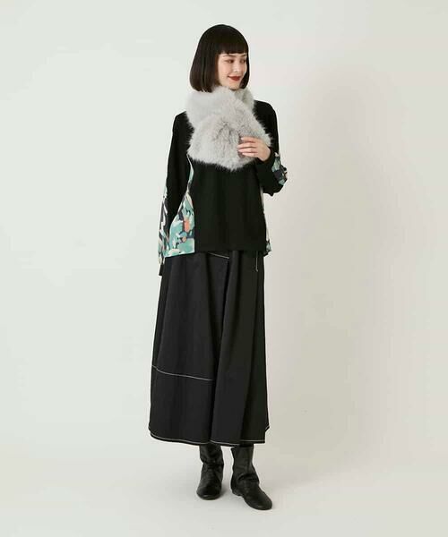 HIROKO BIS GRANDE / ヒロコビス グランデ カットソー | 【大きいサイズ】デジタルフラワージョイントカットソー /洗える | 詳細12