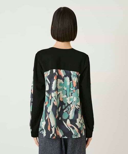 HIROKO BIS GRANDE / ヒロコビス グランデ カットソー | 【大きいサイズ】デジタルフラワージョイントカットソー /洗える | 詳細8