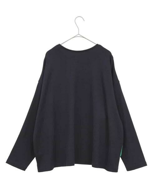 HIROKO BIS GRANDE / ヒロコビス グランデ カットソー | 【大きいサイズ】デシンジョイントアートプリントプルオーバー /洗える | 詳細1