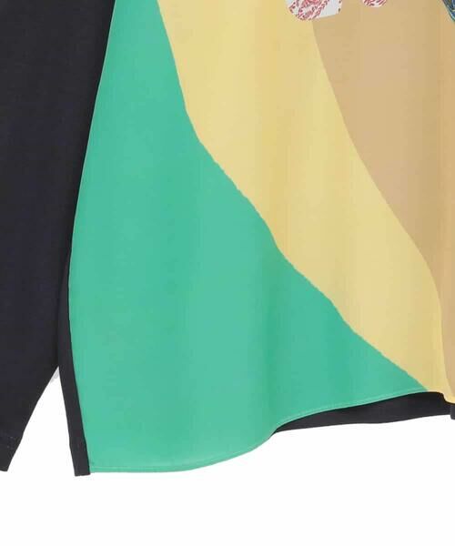 HIROKO BIS GRANDE / ヒロコビス グランデ カットソー | 【大きいサイズ】デシンジョイントアートプリントプルオーバー /洗える | 詳細4