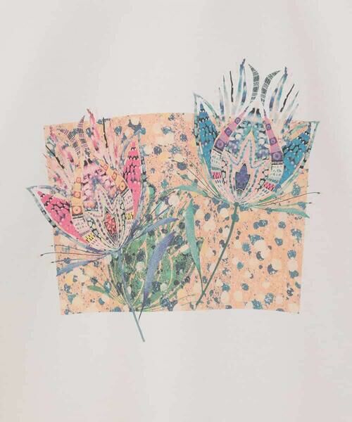 HIROKO BIS GRANDE / ヒロコビス グランデ カットソー | 【大きいサイズ】幾何アートフラワーボンディングプルオーバー /洗える | 詳細5