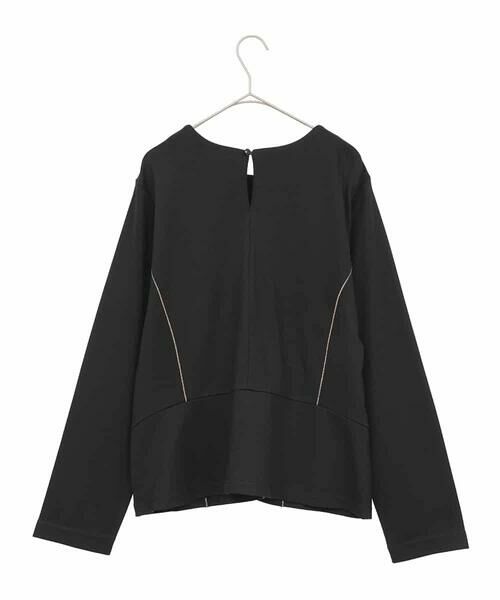 HIROKO BIS GRANDE / ヒロコビス グランデ カットソー | 【大きいサイズ】ラインアクセントポンチプルオーバー /洗える | 詳細1