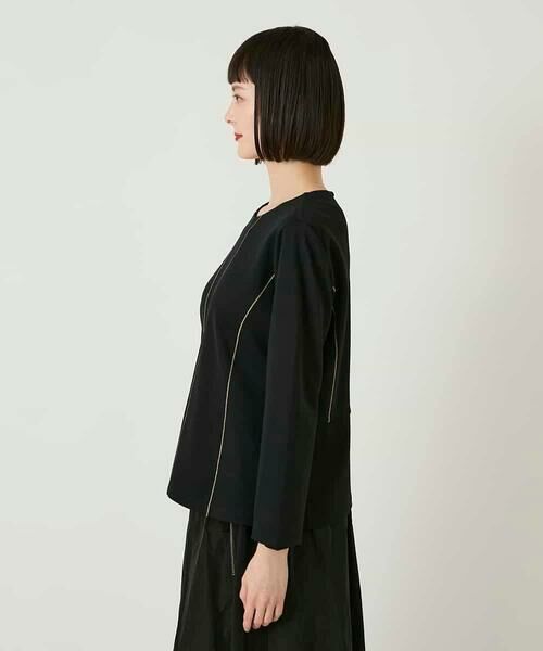 HIROKO BIS GRANDE / ヒロコビス グランデ カットソー | 【大きいサイズ】ラインアクセントポンチプルオーバー /洗える | 詳細8