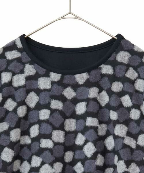 HIROKO BIS GRANDE / ヒロコビス グランデ カットソー | 【大きいサイズ】起毛ブロック切り替えデザインプルオーバー /洗える | 詳細17