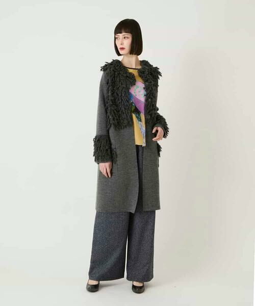 HIROKO BIS GRANDE / ヒロコビス グランデ その他パンツ | 【大きいサイズ】ネップツイードワイドプルオンパンツ /洗える | 詳細14