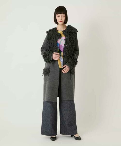 HIROKO BIS GRANDE / ヒロコビス グランデ その他パンツ | 【大きいサイズ】ネップツイードワイドプルオンパンツ /洗える | 詳細15