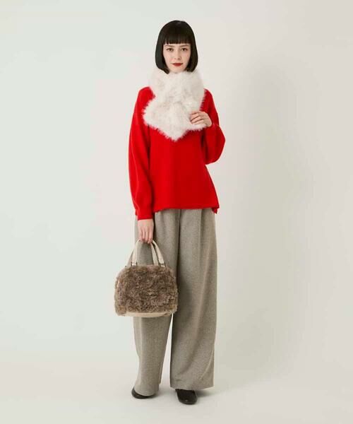 HIROKO BIS GRANDE / ヒロコビス グランデ その他パンツ | 【大きいサイズ】ネップツイードワイドプルオンパンツ /洗える | 詳細17