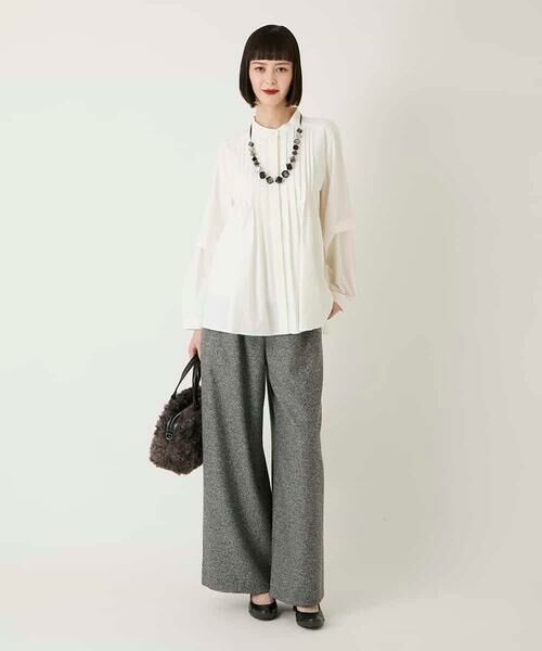 HIROKO BIS GRANDE / ヒロコビス グランデ その他パンツ | 【大きいサイズ】ネップツイードワイドプルオンパンツ /洗える | 詳細19