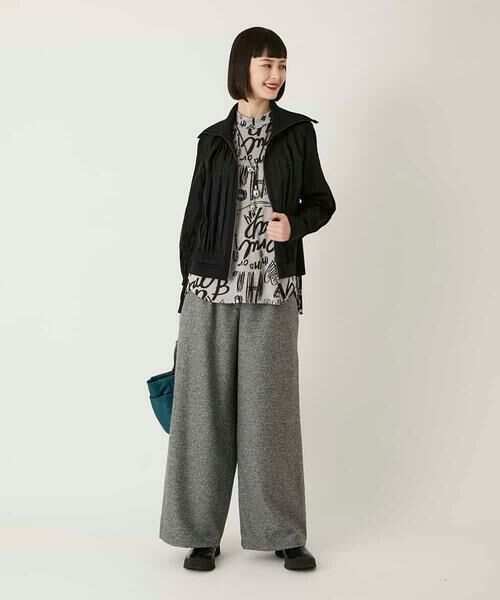 HIROKO BIS GRANDE / ヒロコビス グランデ その他パンツ | 【大きいサイズ】ネップツイードワイドプルオンパンツ /洗える | 詳細22