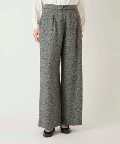 HIROKO BIS GRANDE / ヒロコビス グランデ その他パンツ | 【大きいサイズ】ネップツイードワイドプルオンパンツ /洗える | 詳細8
