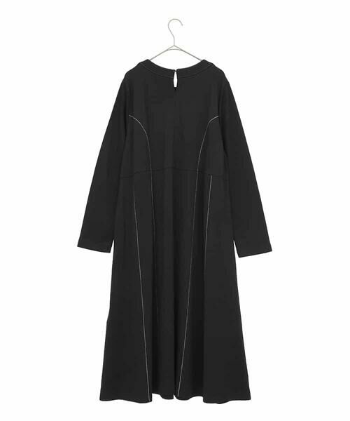 HIROKO BIS GRANDE / ヒロコビス グランデ ロング・マキシ丈ワンピース | 【大きいサイズ】ラインアクセント切り替えデザインポンチワンピース /洗える | 詳細1