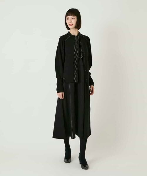 HIROKO BIS GRANDE / ヒロコビス グランデ ロング・マキシ丈ワンピース | 【大きいサイズ】ラインアクセント切り替えデザインポンチワンピース /洗える | 詳細13