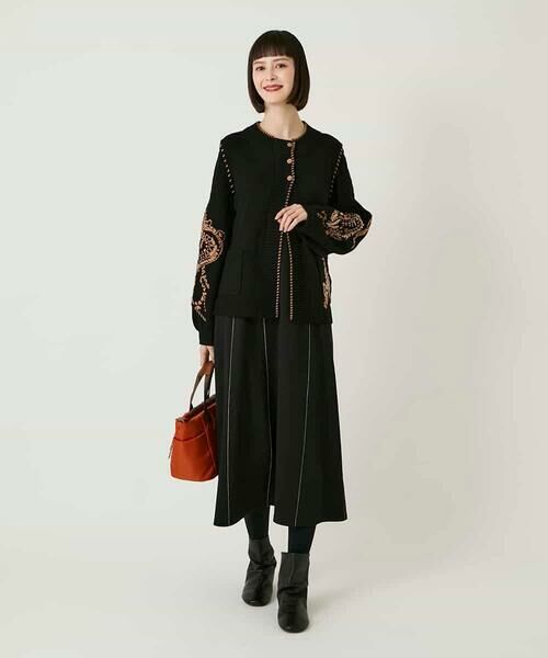 HIROKO BIS GRANDE / ヒロコビス グランデ ロング・マキシ丈ワンピース | 【大きいサイズ】ラインアクセント切り替えデザインポンチワンピース /洗える | 詳細17