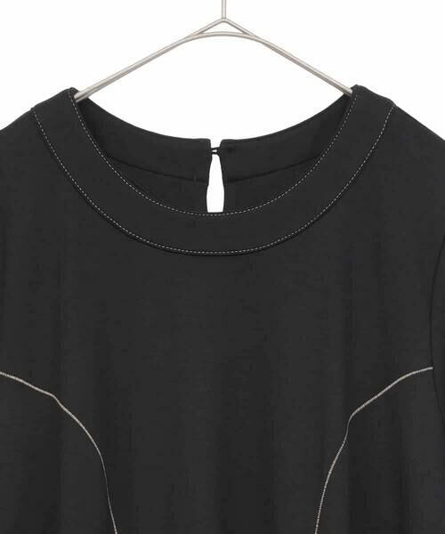 HIROKO BIS GRANDE / ヒロコビス グランデ ロング・マキシ丈ワンピース | 【大きいサイズ】ラインアクセント切り替えデザインポンチワンピース /洗える | 詳細2