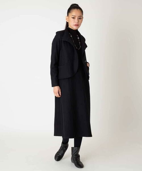 HIROKO BIS GRANDE / ヒロコビス グランデ ロング・マキシ丈スカート | 【大きいサイズ】スムースウールAラインジャンパースカート | 詳細11