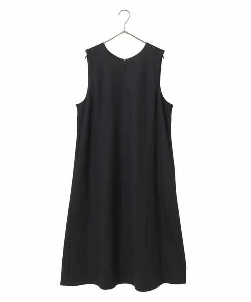 HIROKO BIS GRANDE / ヒロコビス グランデ ロング・マキシ丈スカート | 【大きいサイズ】スムースウールAラインジャンパースカート(ブラック)