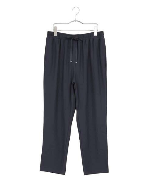 HIROKO BIS GRANDE / ヒロコビス グランデ ショート・ハーフ・半端丈パンツ | 【大きいサイズ】裏起毛ジョガープルオンパンツ /洗える(ネイビー)