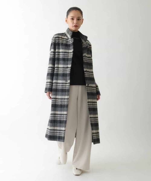 HIROKO BIS GRANDE / ヒロコビス グランデ その他アウター | 【大きいサイズ】ウールシャギーチェック柄コート | 詳細17