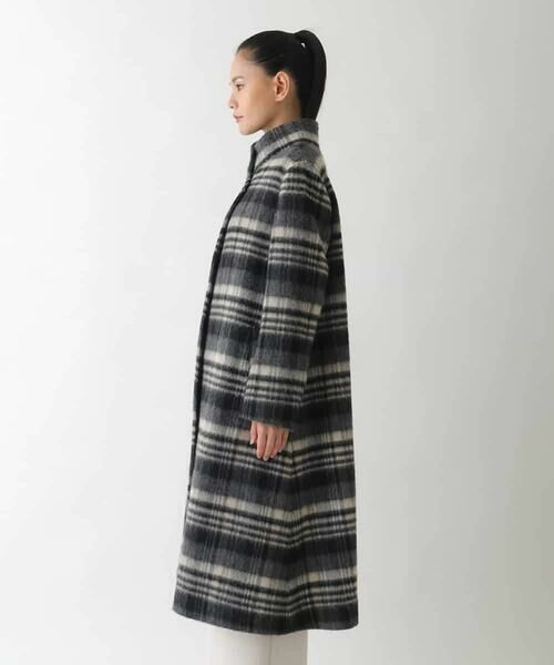 HIROKO BIS GRANDE / ヒロコビス グランデ その他アウター | 【大きいサイズ】ウールシャギーチェック柄コート | 詳細8