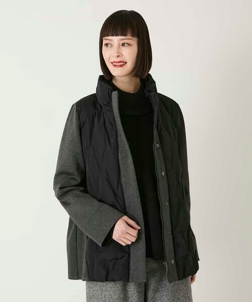 HIROKO BIS GRANDE / ヒロコビス グランデ ダウンジャケット・ベスト | 【大きいサイズ】圧着キルトジョイントデザインコート | 詳細15