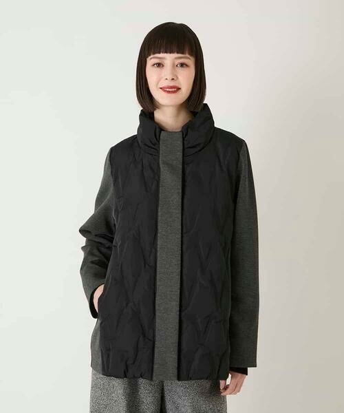 HIROKO BIS GRANDE / ヒロコビス グランデ ダウンジャケット・ベスト | 【大きいサイズ】圧着キルトジョイントデザインコート | 詳細19