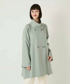 【大きいサイズ】スタンドカラーリバージャージーコート