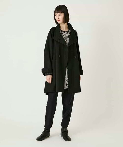 HIROKO BIS GRANDE / ヒロコビス グランデ その他アウター | 【大きいサイズ】スタンドカラーリバージャージーコート | 詳細23