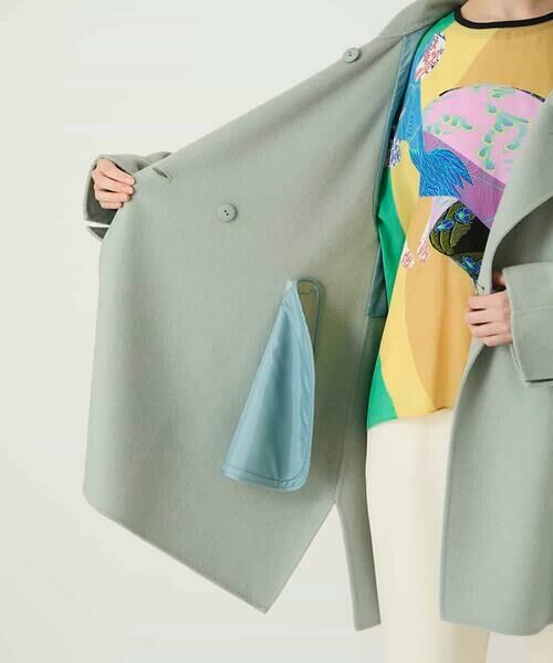 HIROKO BIS GRANDE / ヒロコビス グランデ その他アウター | 【大きいサイズ】スタンドカラーリバージャージーコート | 詳細7