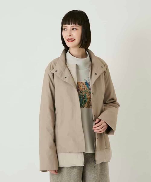 HIROKO BIS GRANDE / ヒロコビス グランデ ダウンジャケット・ベスト | 【大きいサイズ】レイヤード風ツイルダウンコート | 詳細10