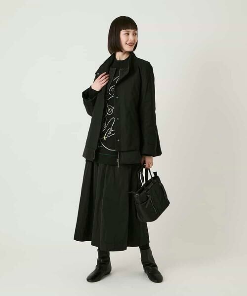 HIROKO BIS GRANDE / ヒロコビス グランデ ダウンジャケット・ベスト | 【大きいサイズ】レイヤード風ツイルダウンコート | 詳細15