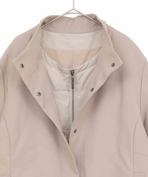 HIROKO BIS GRANDE / ヒロコビス グランデ ダウンジャケット・ベスト | 【大きいサイズ】レイヤード風ツイルダウンコート | 詳細2