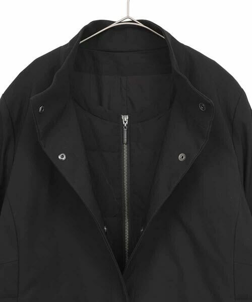 HIROKO BIS GRANDE / ヒロコビス グランデ ダウンジャケット・ベスト | 【大きいサイズ】レイヤード風ツイルダウンコート | 詳細25