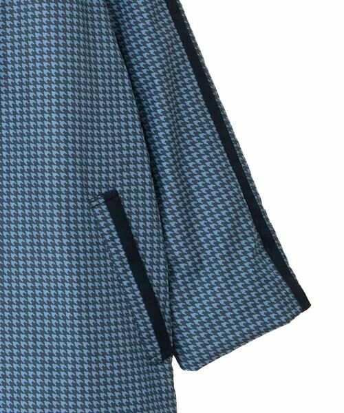 HIROKO BIS GRANDE / ヒロコビス グランデ ダウンジャケット・ベスト | 【大きいサイズ】千鳥プリントテープアクセントダウンコート | 詳細3