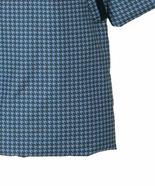 HIROKO BIS GRANDE / ヒロコビス グランデ ダウンジャケット・ベスト | 【大きいサイズ】千鳥プリントテープアクセントダウンコート | 詳細4