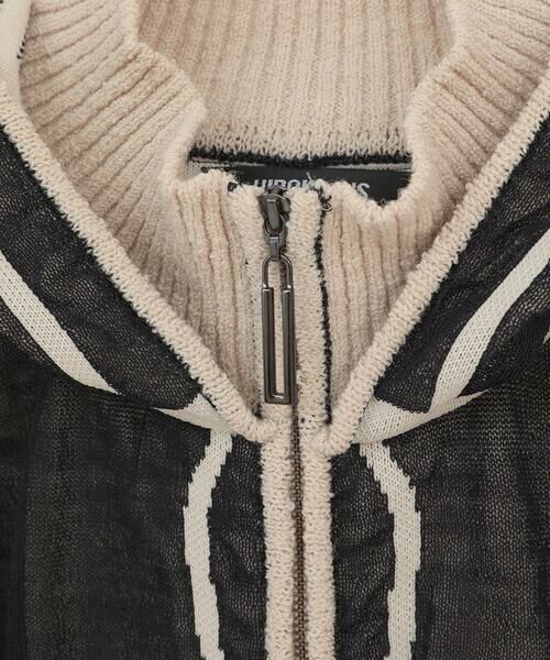 HIROKO BIS GRANDE / ヒロコビス グランデ ニット・セーター | 【大きいサイズ】ジャカードニットブルゾン | 詳細9