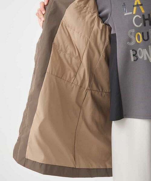 HIROKO BIS GRANDE / ヒロコビス グランデ ダウンジャケット・ベスト | 【大きいサイズ】メモリータフタフリルカラーコート | 詳細12