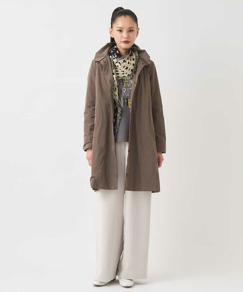 HIROKO BIS GRANDE / ヒロコビス グランデ ダウンジャケット・ベスト | 【大きいサイズ】メモリータフタフリルカラーコート | 詳細14