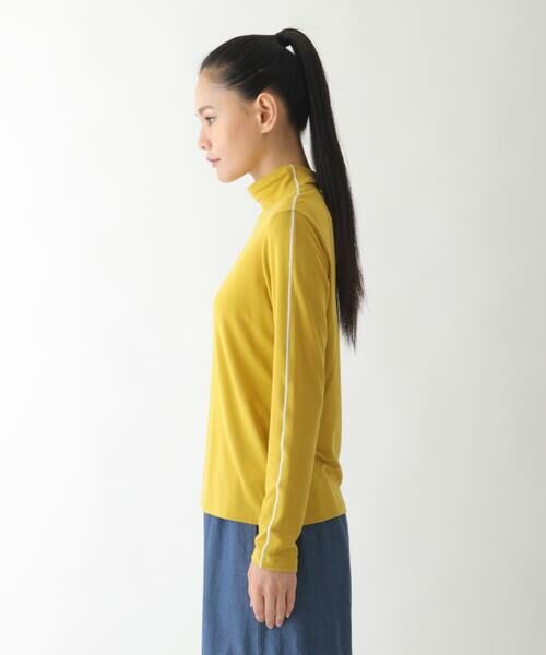 HIROKO BIS GRANDE / ヒロコビス グランデ カットソー | 【大きいサイズ】配色ラインハイネックインナートップ /洗える | 詳細8