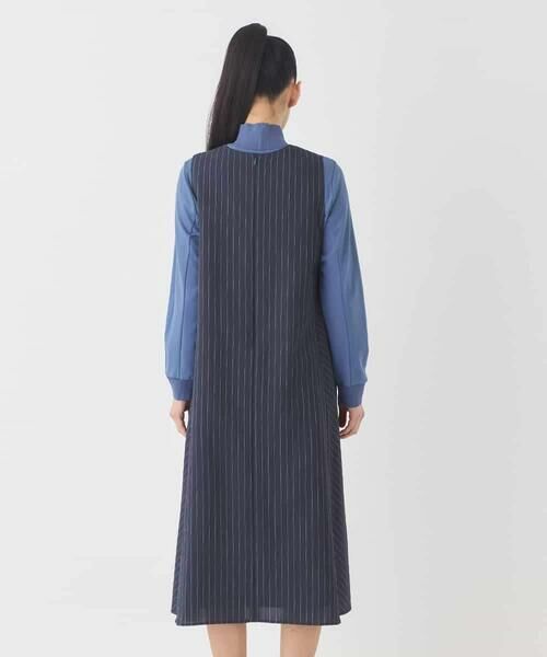 HIROKO BIS GRANDE / ヒロコビス グランデ ロング・マキシ丈スカート | 【大きいサイズ】ピンストライプフレアジャンパースカート | 詳細10