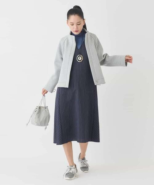HIROKO BIS GRANDE / ヒロコビス グランデ ロング・マキシ丈スカート | 【大きいサイズ】ピンストライプフレアジャンパースカート | 詳細19
