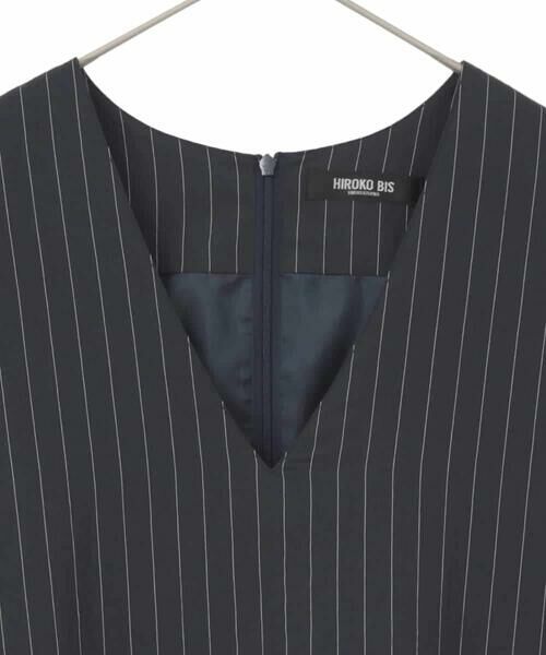 HIROKO BIS GRANDE / ヒロコビス グランデ ロング・マキシ丈スカート | 【大きいサイズ】ピンストライプフレアジャンパースカート | 詳細2