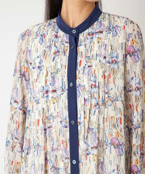 HIROKO BIS GRANDE / ヒロコビス グランデ ロング・マキシ丈ワンピース | 【大きいサイズ】アイリスモチーフタックワンピース | 詳細11