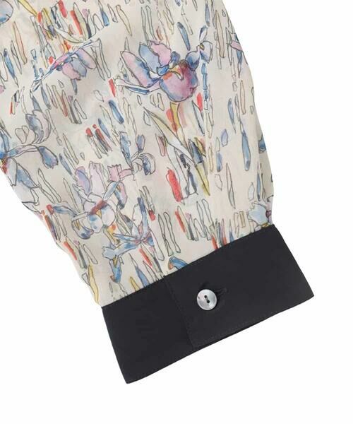 HIROKO BIS GRANDE / ヒロコビス グランデ ロング・マキシ丈ワンピース | 【大きいサイズ】アイリスモチーフタックワンピース | 詳細12