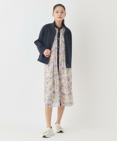 HIROKO BIS GRANDE / ヒロコビス グランデ ロング・マキシ丈ワンピース | 【大きいサイズ】アイリスモチーフタックワンピース | 詳細20