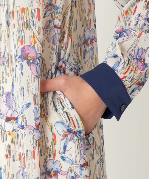 HIROKO BIS GRANDE / ヒロコビス グランデ ロング・マキシ丈ワンピース | 【大きいサイズ】アイリスモチーフタックワンピース | 詳細7