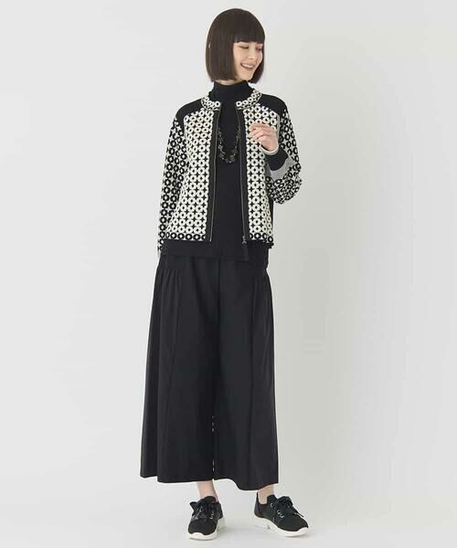 HIROKO BIS GRANDE / ヒロコビス グランデ カーディガン・ボレロ | 【大きいサイズ】ジャカード×インターシャ幾何柄ニットカーディガン | 詳細11