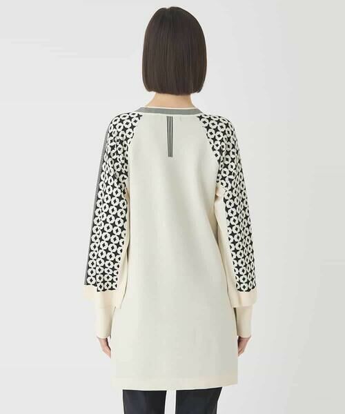 HIROKO BIS GRANDE / ヒロコビス グランデ チュニック | 【大きいサイズ】ジャカード×インターシャ幾何柄チュニック | 詳細2