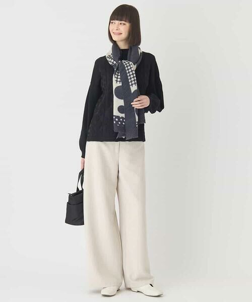 HIROKO BIS GRANDE / ヒロコビス グランデ ニット・セーター | 【大きいサイズ】ボリュームスリーブドットジャカードニットトップ | 詳細11