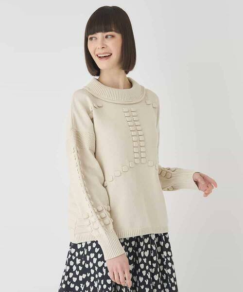 HIROKO BIS GRANDE / ヒロコビス グランデ ニット・セーター | 【大きいサイズ】バルキーニットデザインプルオーバー | 詳細11